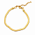 Pulseira Feminina Laminada Fita 4mm com Extensor Banhada a Ouro 18K - Imagem 1