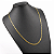 Cordão Masculino Italiano Piastrine 3mm Banhado a ouro 18K - Imagem 1
