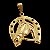 Pingente Ferradura Banhado A Ouro 18K - Imagem 4