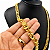 Cordão Masculino Lacraia 10mm Fecho Duplo Banhado a Ouro 18K - Imagem 1