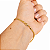 Pulseira Trançada 2mm Banhada a OURO 18K - Imagem 3