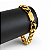 PULSEIRA 13MM FECHO GAVETA COM MARCAÇÃO BANHADO A OURO 18K - Imagem 2