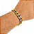 PULSEIRA 13MM FECHO GAVETA COM MARCAÇÃO BANHADO A OURO 18K - Imagem 3