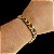 PULSEIRA 13MM FECHO GAVETA COM MARCAÇÃO BANHADO A OURO 18K - Imagem 4