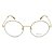 Óculos Armação Hickmann HI1073 01B Metal Feminino Dourado - Imagem 2