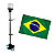MASTRO ARTICULADO LUZ LED DE ALCANÇADO C/ STROBO E BANDEIRA ARIELTEK (PRETO) - Imagem 1