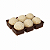 BP03 -  25 unid - Berço plástico para docinhos de 6 unidades - Compatível com a PD122 - Imagem 5