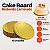 D245 - 10 un – Prato Cake Board Slim Dourado Redondo em Papel Paraná Dupla Face até 2,0kg - Imagem 1