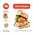 H7K - 100 un – Caixa para Hambúrguer Kraft com Abertura Zíper e Fundo Automático 11,5x7x11,5cm Premiada ABRE para Delivery - Imagem 1