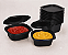 100 un – Molheira Pote De Molho Embalagem 30ml Tampa Articulada preto - Imagem 2