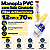1 un – Manopla PVC com Rolo Giratório Filme Antibacteriano 12cm x 70m Alpfilm Clinic - Imagem 1