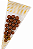 Cone poá ouro amarelo 19 x 30 cm - 2 Pct  com 20 unid cada - Imagem 3