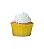 45 unid - Forminha para cupcake amarelo girassol N.0 - Imagem 1