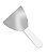 RASPADOR KING INOX 08CM CABO PLASTICO BRANCO SCR3 - Imagem 1