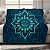 Manta Decorativa Synth 130x150cm Mandala Azul Escura - Imagem 1