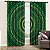 Cortina Synth 2,50x4,20m Mandala Verde, Amarela e Cru - Imagem 1