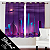 Cortina Synth (BLACKOUT) 1,50x2,40m Noite Cidade - Imagem 1