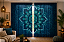 Cortina Mandala Azul Escura Sob Medida | Comum ou Blackout | Ilhós, Passante ou Trilho Suíço | Synth Decor - Imagem 7