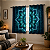 Cortina Mandala Azul Escura Sob Medida | Comum ou Blackout | Ilhós, Passante ou Trilho Suíço | Synth Decor - Imagem 2