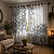 Cortina Synth Mandala Branca e Preta | Comum ou Blackout | 1,50 x 2,40 m, 2,50 x 2,90 m e 2,50 x 4,20 m - Imagem 1