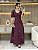 Vestido Flores Marsala - Imagem 1