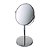 Espelho de Maquiagem Aumento 2x Dupla Face Rotativo Aço Inox - Imagem 1