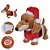 Cachorro Natal Animado C/ Movimento e Som 30cm - Vermelho - Imagem 1