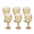 Conjunto 6 Taças de Vidro Água Vinho Diamond Ambar Metalizado 325ml - Imagem 1