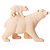 Escultura Decorativa Ursos em Poliresina 20cm 16062 - Imagem 1