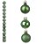 BOLA NATAL EM TUBO MISTA C/12 UND (VERDE) 3cm - Imagem 1