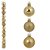 BOLA NATAL EM TUBO MISTA C/12 UND (DOURADO) 4cm - Imagem 1