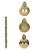 BOLA MISTO TUBO C/15 UND (DOURADO) 3cm - Imagem 1