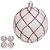BOLA DECORADA NATAL NO PVC C/4 UND (BRANCO VERMELHO) 8cm - Imagem 1