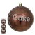 BOLA DECORADA CAKE NATAL FOSCO PVC C/3 UND (MARROM) 10cm - Imagem 1