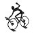 66408 - Escultura em Resina Preto Ciclista - Imagem 1