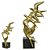 ESCULTURA DECOR POLIRESINA PASSAROS (DOURADO) 33,5X17,5X9,3cm - Imagem 1