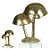 ESCULTURA DECORATIVA POLIRESINA COGUMELO (DOURADO) 15,4X11X19cm - Imagem 1