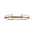 Bandeja em Metal com Espelho – 5,5x34x19cm - Imagem 1