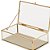 Caixa em Vidro com Metal e Forro de Linho – 6,5x21x13cm - Imagem 3