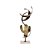 Escultura Decorativa em Metal e Pedra | 46,5x14x12 cm - Imagem 1