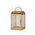 Lanterna Decorativa Dourada em Metal com Vidro | 38x19x19 cm - Imagem 1