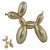 Escultura Decorativa Cachorro em Poliresina – Dourado (25x23,5x10,5 cm) - Imagem 1