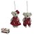 Enfeite Natal Urso Sortido – Vermelho – 10 cm - Imagem 1
