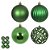 Bola Decorada de Natal em PVC – Verde Escuro – Kit com 6 unidades – 8 cm - Imagem 1
