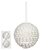 Bola Decorada de Natal em PVC – Branco – Kit com 2 unidades – 10 cm - Imagem 1