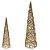 Árvore Cone Decorativa de Natal com LED – Dourado – 60 cm - Imagem 1