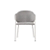 Cadeira Elie Boucle Cinza com Base Off White da Rivatti - Imagem 3