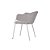 Cadeira Elie Boucle Cinza com Base Off White da Rivatti - Imagem 1