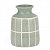 Vaso Decorativo em Cerâmica Verde com Grid Branco (22629) - Imagem 6