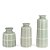 Vaso Decorativo em Cerâmica Verde com Grid Branco (22629) - Imagem 1